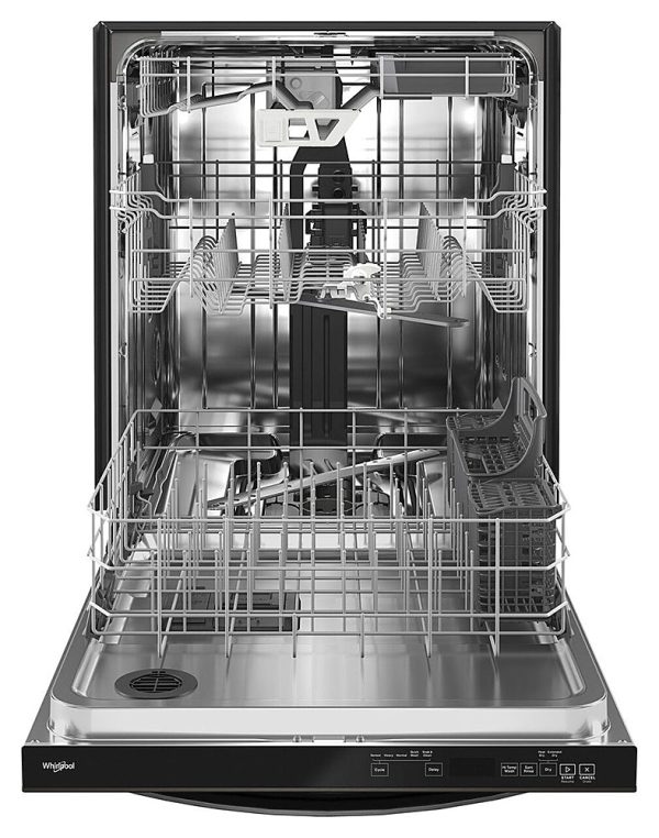 Whirlpool - 24" Top Control Built-In Dishwasher with Stainless Steel Tub, Large Capacity & 3rd Rack, 47 dBA - Black stainless steel - Image 5