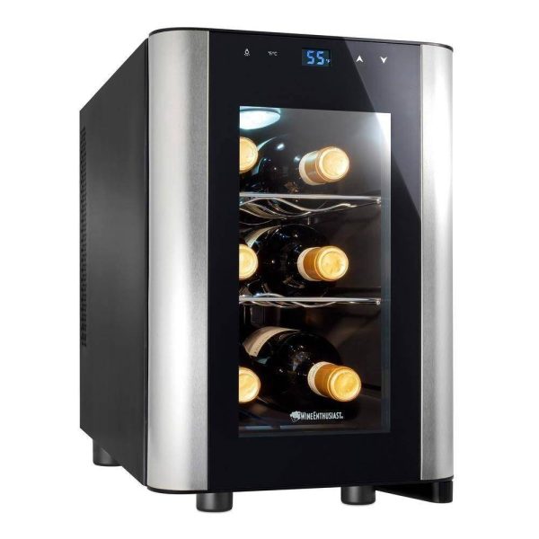 9.75 in. W 6-Bottle Wine Cooler, Black