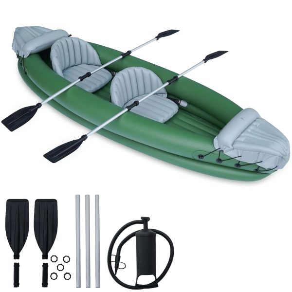 Naipo 2 Person Inflatable Kayak for Adults with Aluminum Oars Bag Carry Patch Air Pump