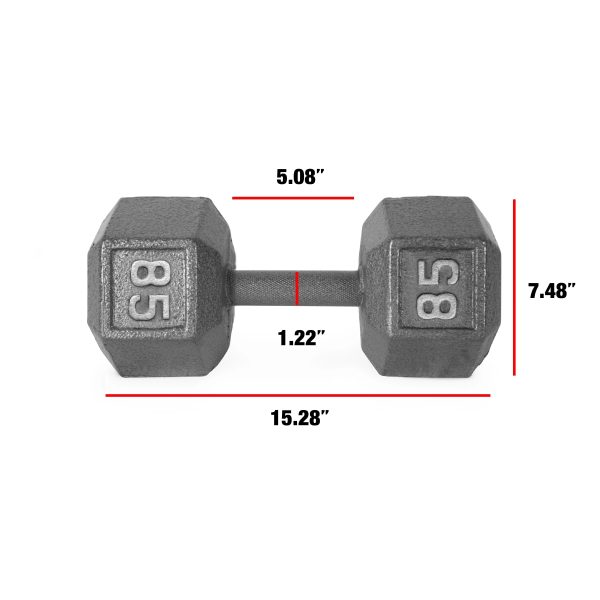 CAP Barbell 85lb Cast Iron Hex Dumbbell, Single - Image 6