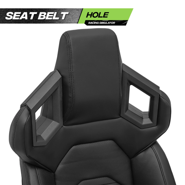 Magshion Ergonomic Racing Seat, Racing Simulator Game Seat with Adjustable Slide, Leather Racing Seat for Racing Simulator Cockpit, Black - Image 3