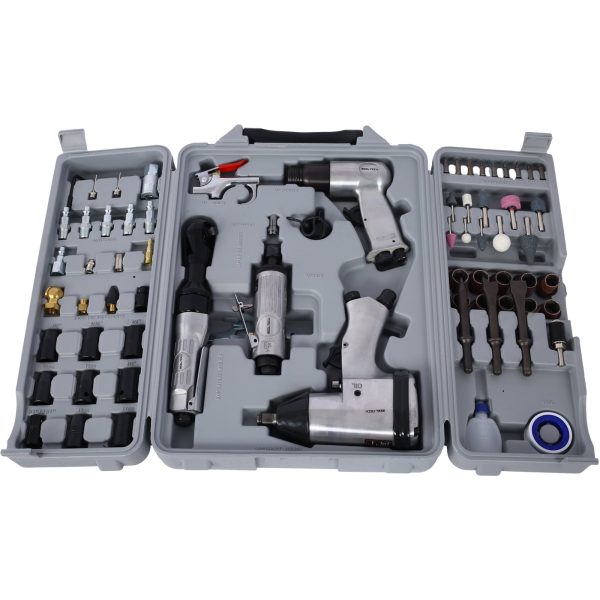 Litake Air Tool And Accessories Kit, 71 Piece Air Tool Kit, Impact Wrench, Air Ratchet, Die Grinder, Aire Hammer, Hose Fittings, Storage Case, Metal Air Tool Kit - Image 2