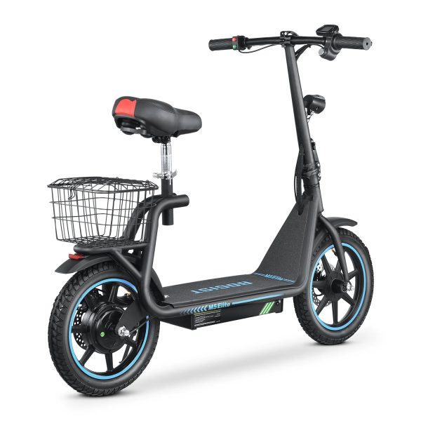 BOGIST Electric Scooter for Adults with Seat, 500W Motor(Peak 800W), 25mph, 45km Range, 48V 13Ah, Electric Bicycle with Basket, BOGIST M5 Elite,Blue - Image 8