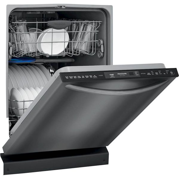 Frigidaire - Gallery 24" Compact Top Control Built-In Dishwasher with 49 dBa - Black stainless steel - Image 8