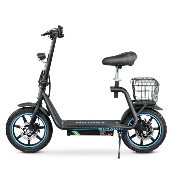 BOGIST Electric Scooter for Adults with Seat, 500W Motor(Peak 800W), 25mph, 45km Range, 48V 13Ah, Electric Bicycle with Basket, BOGIST M5 Elite,Blue - Image 10