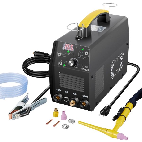 SKYSHALO 155Amp 3 in 1, TIG Welder, 110V High Frequency TIG/Stick/Clean Welding Machine w/ IGBT Inverter, Digital Arc Welder with Torch l, Iron, Mild Steel, Copper, and Nickel - Image 9