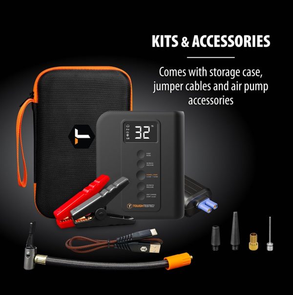 ToughTested - Vehicle Jump Starter with Air Pump Tire Inflator & Built-in Portable Charger Powerbank - Image 7