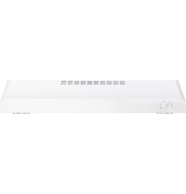 GE - 30" Convertible Range Hood - White on white