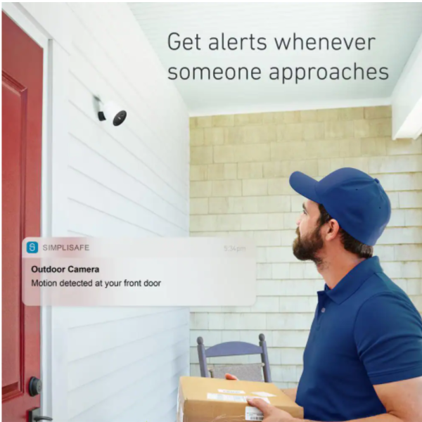 SimpliSafe Wireless Outdoor Smart Home Security Camera， White (1-Pack) - Image 8