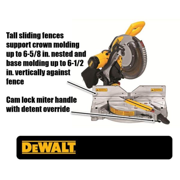 15 Amp Corded 12 in. Compound Double Bevel Miter Saw DWS716 - Image 3