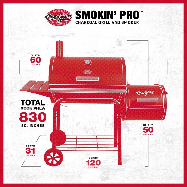 Char Griller 1224 Smokin Square Charcoal - Image 7