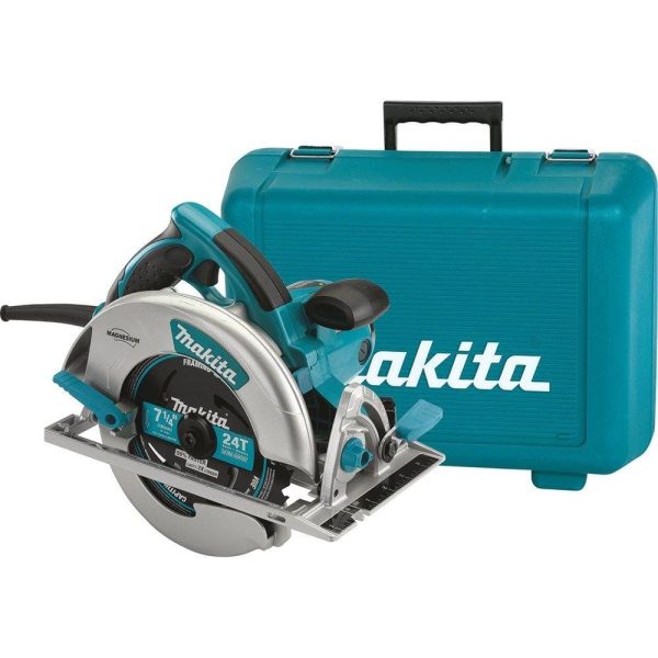 15 Amp 7-1/4 in. Corded Lightweight Magnesium Circular Saw with LED Light, Dust Blower, 24T Carbide blade, Hard Case 5007MG