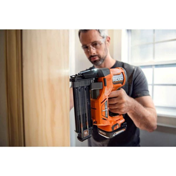 18V Brushless Cordless 18-Gauge 2-1/8 in. Brad Nailer w/ Brushless 16-Gauge 2-1/2 in Straight Finish Nailer (Tools Only) R09891B-R09892B - Image 10