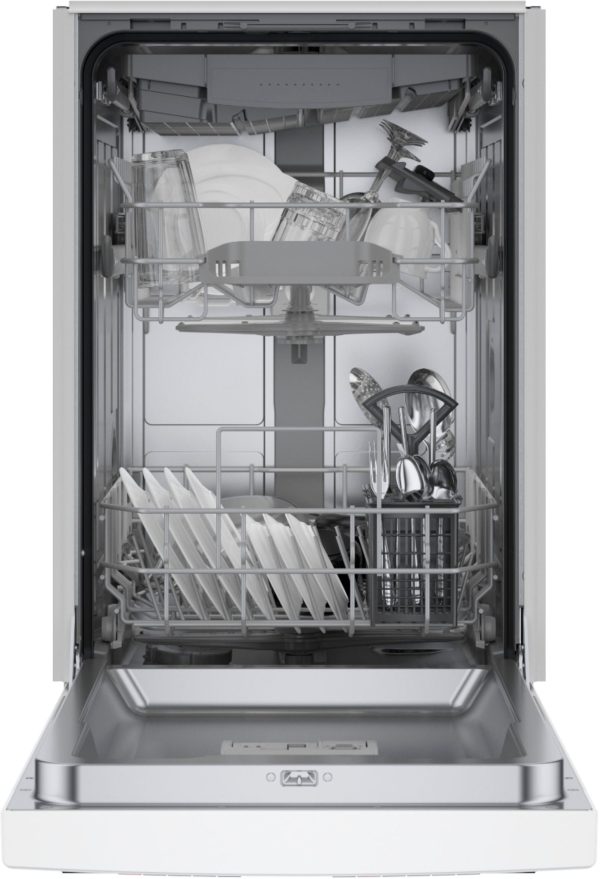 Bosch - 300 Series 18" Front Control Smart Built-In Dishwasher with 3rd Rack and 46 dBA - White - Image 10