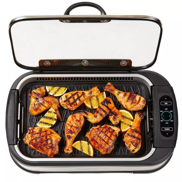 PowerXL Smokeless Grill Pro， Temprd Glass Lid and Turbo Speed Smoke Extractor - Image 7