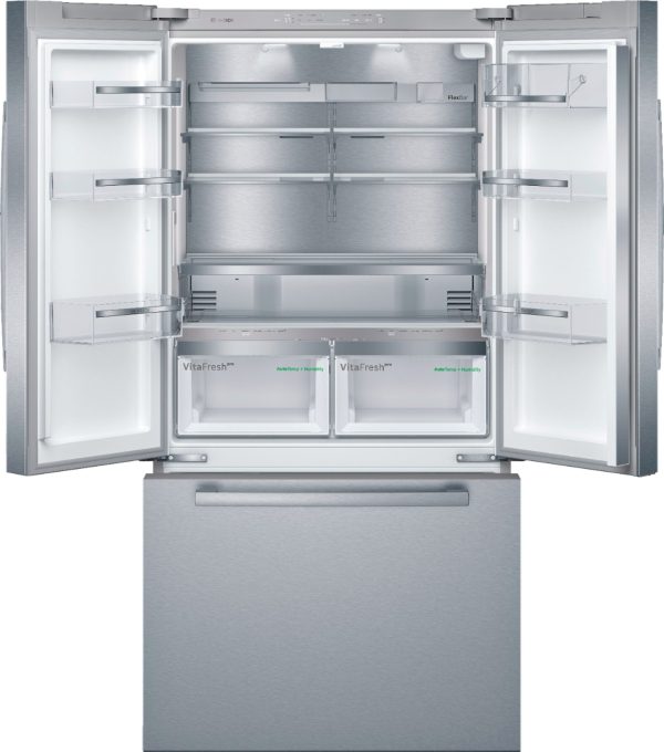 Bosch - 800 Series 21 Cu. Ft. French Door Counter-Depth Smart Refrigerator - Stainless steel - Image 6