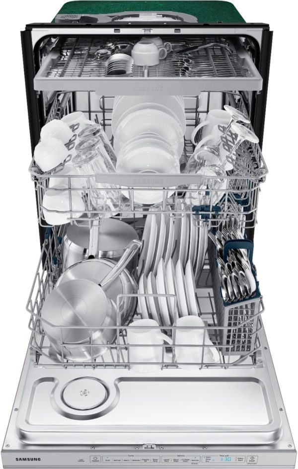 Samsung - StormWash 24" Top Control Built-In Dishwasher with AutoRelease Dry, 3rd Rack, 48 dBA - Stainless steel - Image 8