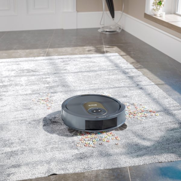 Shark - AV2001 AI Robot Vacuum with LIDAR Navigation, Home Mapping, Perfect for Pet Hair, Works with Alexa, Wi-Fi Connected - Gray - Image 2