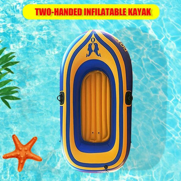 Leisure 2-Person Inflatable Dinghy Boat Fishing Rafting Water Sports Canoe Inflatable Adults Inflatable Bungee Inflatable Evacuation Slide Inflatable Valentines Inflatable Single Inflatable Kayak - Image 4