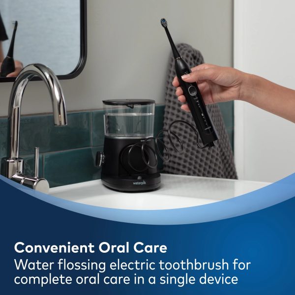 Waterpik Sonic-Fusion 2.0 Flossing Electric Toothbrush Set, 5 Brush Heads, Black - Image 3