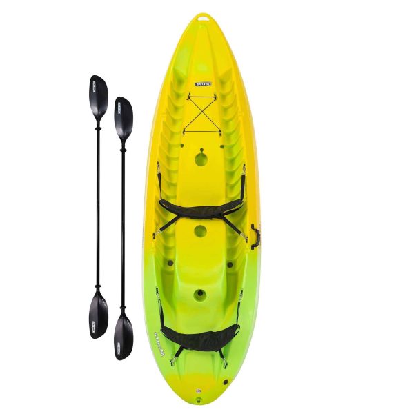 91071 Manta 100 Yellow Lime Tandem Kayak (Paddles Included)