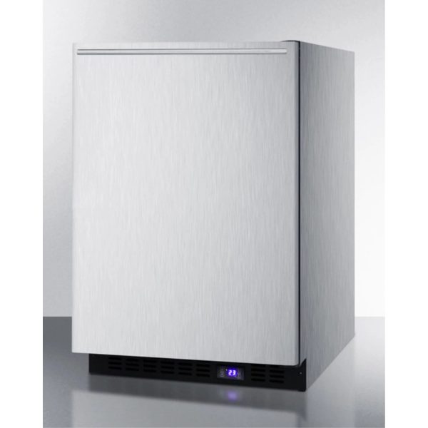 Frost-free built-in undercounter all-freezer for residential or commercial use, with stainless steel wrapped exterior and horizontal handle - Image 2