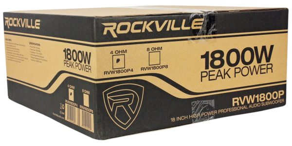 Rockville RVW1800P4 1800 Watt 18" Mid-Bass Driver Car Audio Speaker Mid-Range - Image 5