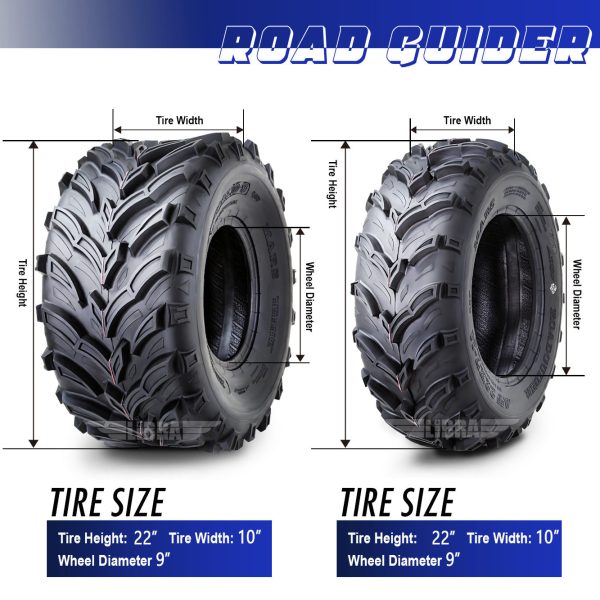 Set of 4 New ATV/UTV Tires 22x7-11 Front and 22x10-9 Rear /6PR -10333/10334 - Image 4