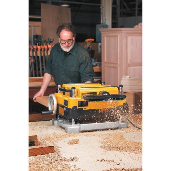 15 Amp 13 in. Corded Heavy-Duty Thickness Planer, (3) Knives, In/Out Feed Tables, and Mobile Thickness Planer Stand DW735XW7350 - Image 2