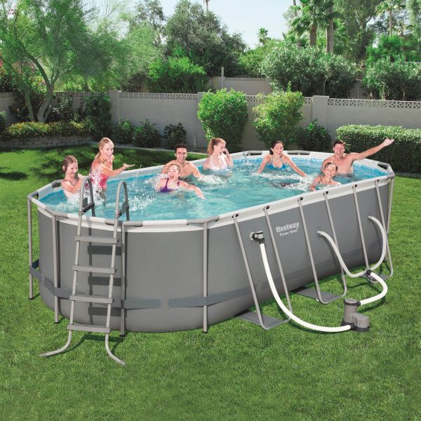 Bestway 18 Foot Power Steel Swimming Pool Set with Vacuum and Maintenance Kit - Image 3