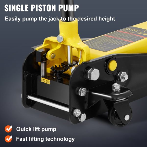 SKYSHALO 6600 lbs 3 Ton Low Profile Floor Jack Hydraulic Single Pump Lifting Capacity for Car, Truck, SUV, Fast Lift - Image 5