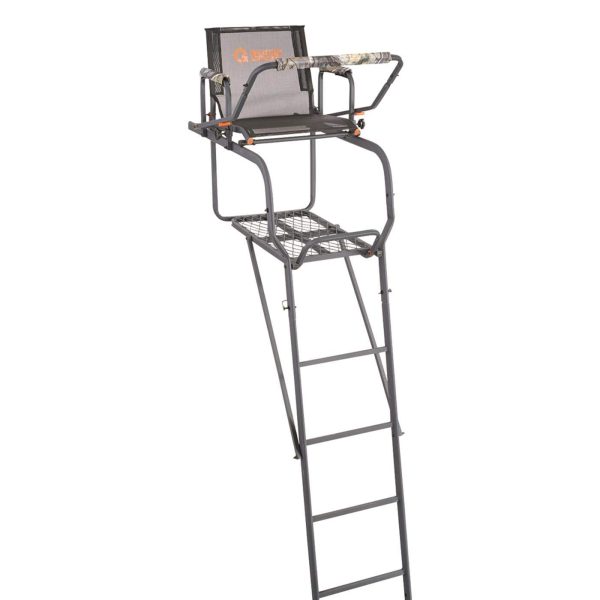 Guide Gear 15.5' Climbing Ladder Tree Stand for Hunting with Mesh Seat, Hunting Gear, Equipment, and Accessories