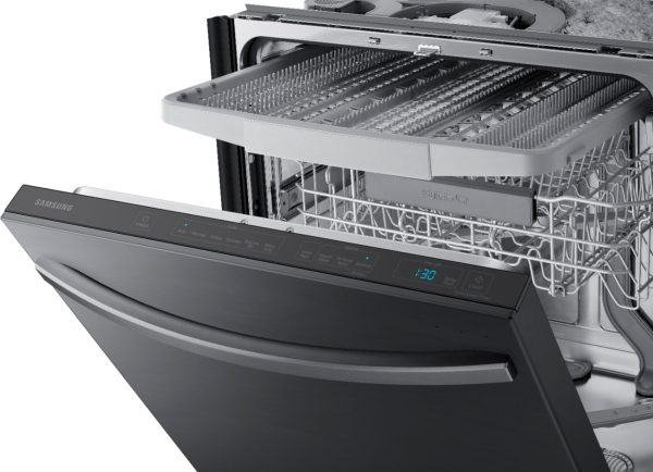 Samsung - StormWash 24" Top Control Built-In Dishwasher with AutoRelease Dry, 3rd Rack, 42 dBA - Black stainless steel - Image 2