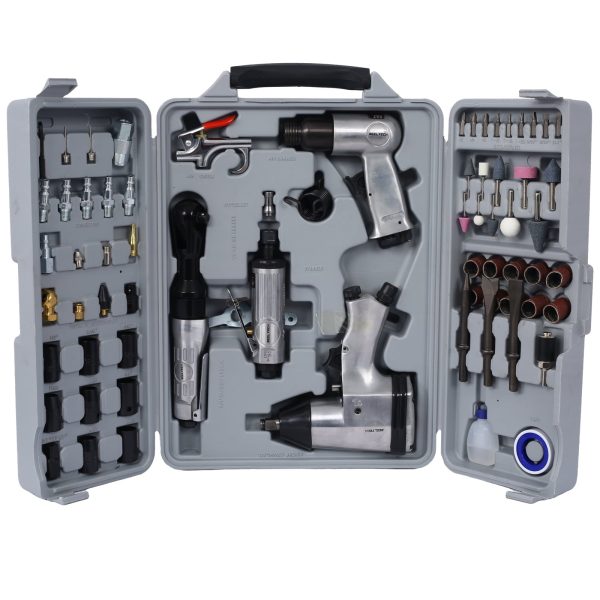 Litake Air Tool And Accessories Kit, 71 Piece Air Tool Kit, Impact Wrench, Air Ratchet, Die Grinder, Aire Hammer, Hose Fittings, Storage Case, Metal Air Tool Kit