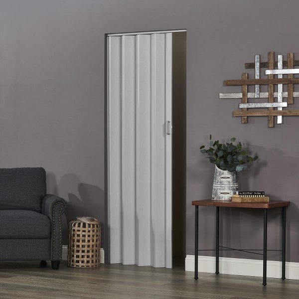 Spectrum Homestyle Oakmont Pvc Folding Door Fits 36 Wide X 80 High Dove Grey Color