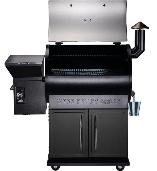 Z Grills ZPG-700E - Wood Pellet Grill and Smoker with Cabinet Storage 694 sq. in. - Stainless Steel