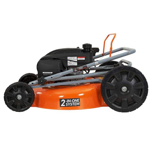 YARDMAX YG1550 21 in. 170cc 2-in-1 Gas Walk Behind Push Lawn Mower with High Rear Wheels - Image 2