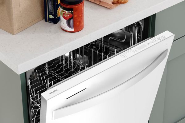 Whirlpool - 24" Top Control Built-In Dishwasher with Stainless Steel Tub, Large Capacity with Tall Top Rack, 50 dBA - White - Image 9