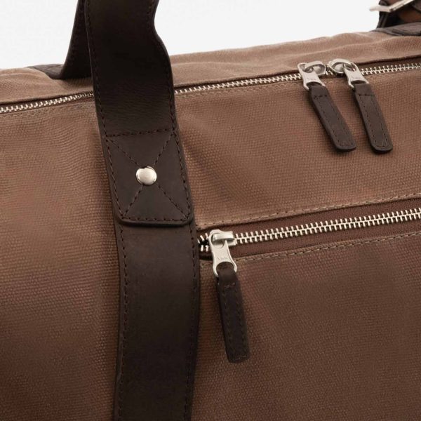 Domingo Duffel Bag - Waxed Canvas and Pull-Up Leather - Men's - Image 15