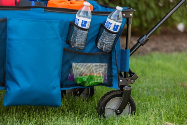 Ozark Trail Quad Folding Camp Wagon with Tailgate， Blue - Image 3