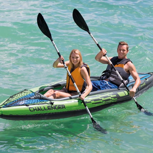 Intex Challenger K2 Inflatable Kayak with Oars and Hand Pump - Image 7