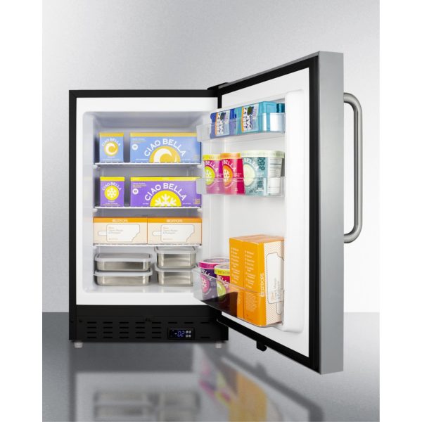 Summit ALFZ37BCSS 20 in. Built-In All-Freezer, Stainless Steel - 25 in. - Image 4