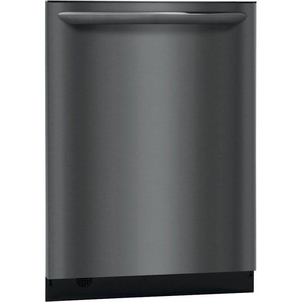 Frigidaire - Gallery 24" Compact Top Control Built-In Dishwasher with 49 dBa - Black stainless steel