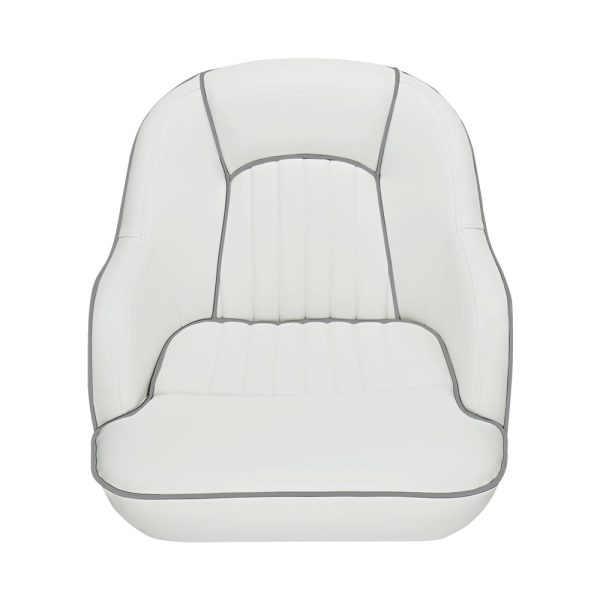 Seamander S1040 series Premier Pontoon Furniture Bucket Seat�� Captain Seat�� Colors White/Gray - Image 3