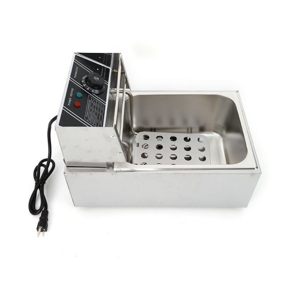 denest 5kW Large Electric Deep Fryer Single Tank Commercial Restaurant Fry Basket 6/12L - Image 9