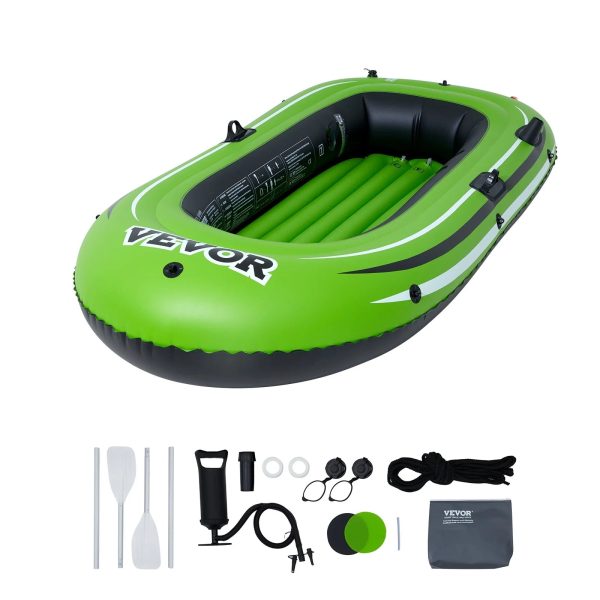 SKYSHALO 2-Person PVC Inflatable Boat with Aluminum Oars and High-Output Pump - Image 9