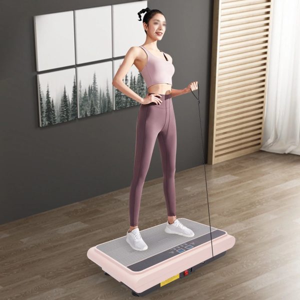 Vibration Plate Exercise Machine, Whole Body Workout Vibration Fitness Platform, Home Weight Loss Recovery Vibration Plate Exercise Machine, Pink - Image 14