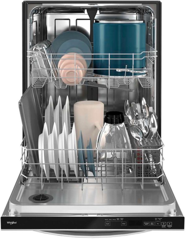 Whirlpool - 24" Top Control Built-In Dishwasher with Stainless Steel Tub, Large Capacity with Tall Top Rack, 50 dBA - Stainless steel - Image 7