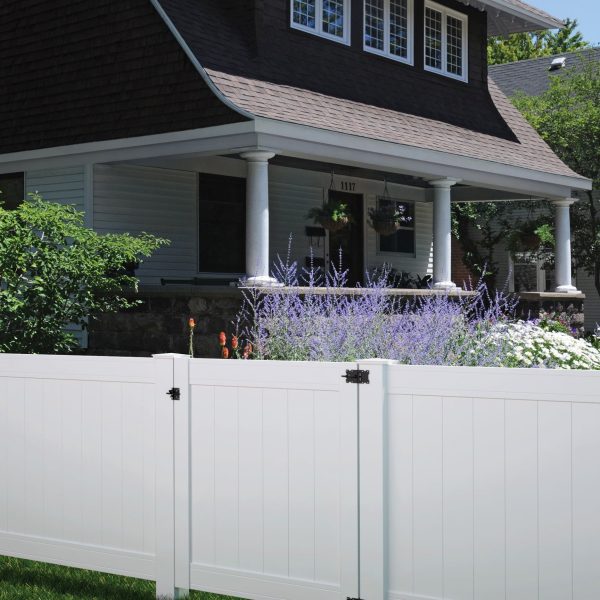 Outdoor Essentials Pro Series 4x6 Lakewood White Vinyl Privacy Fence Panel - Image 2