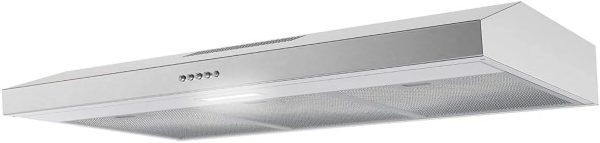 Streamline 36 in. Longhena Convertible Undermount Range Hood in Brushed Stainless Steel with Mesh Filters, Push Button Control, LED Light - Image 6